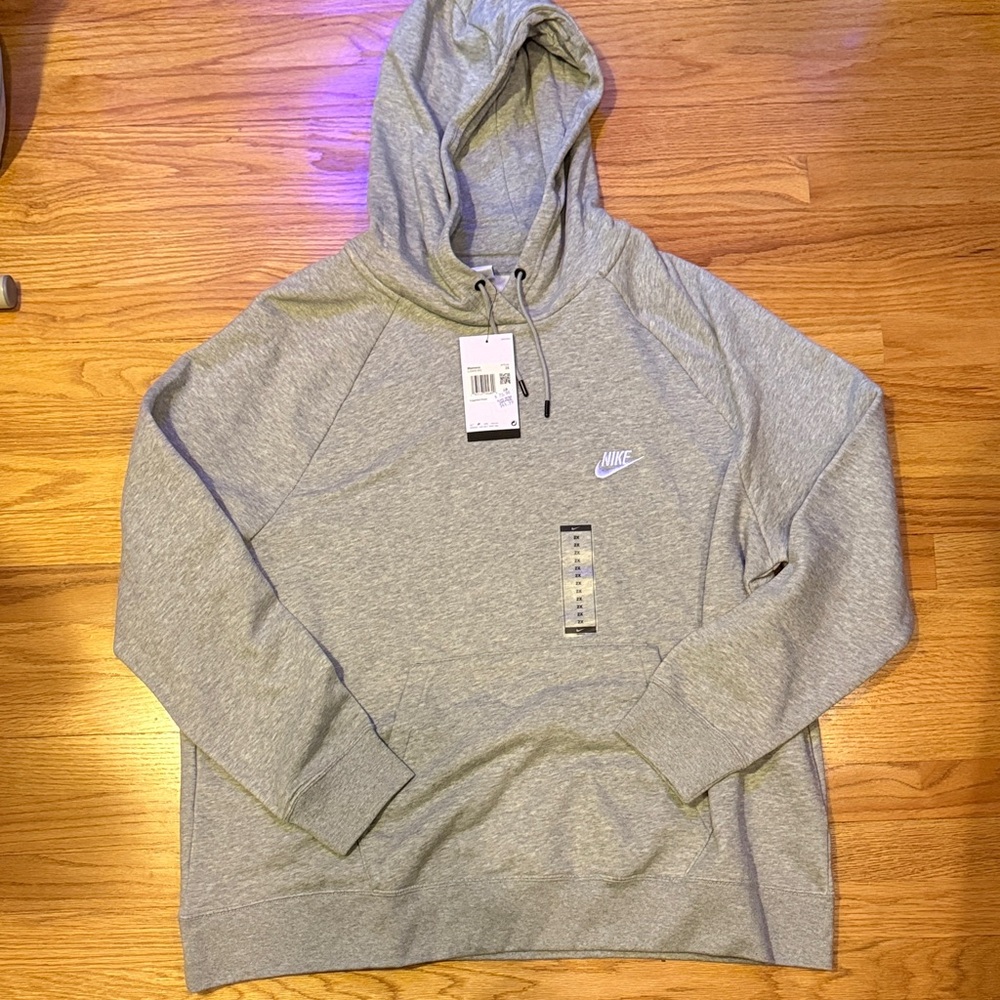 Nike Men's Light Gray Hoodie